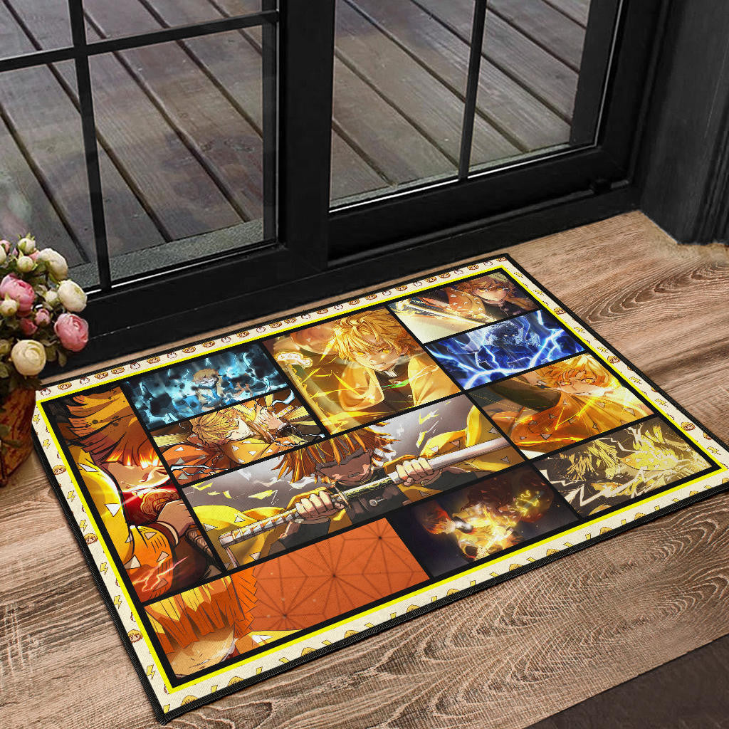 Zenitsu Agatsuma Demon Slayer Door Mat Anime Home Decor Custom For Fans NA031504