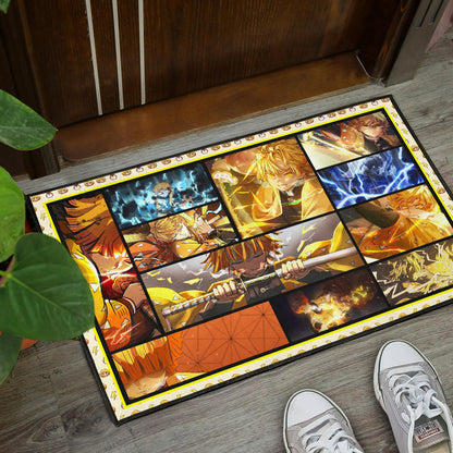 Zenitsu Agatsuma Demon Slayer Door Mat Anime Home Decor Custom For Fans NA031504