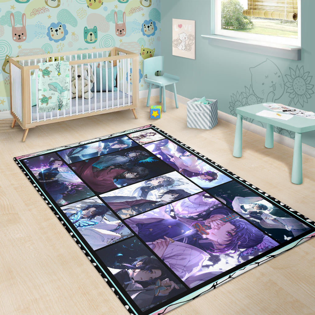 Shinobu Kochou Demon Slayer Area Rug Anime Home Decor Custom For Fans NA031604