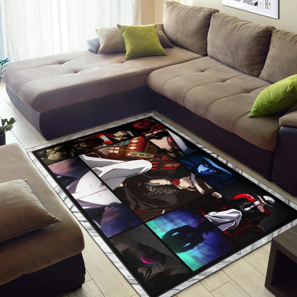 Muzan Kibutsuji Demon Slayer Area Rug Anime Home Decor Custom For Fans NA031602