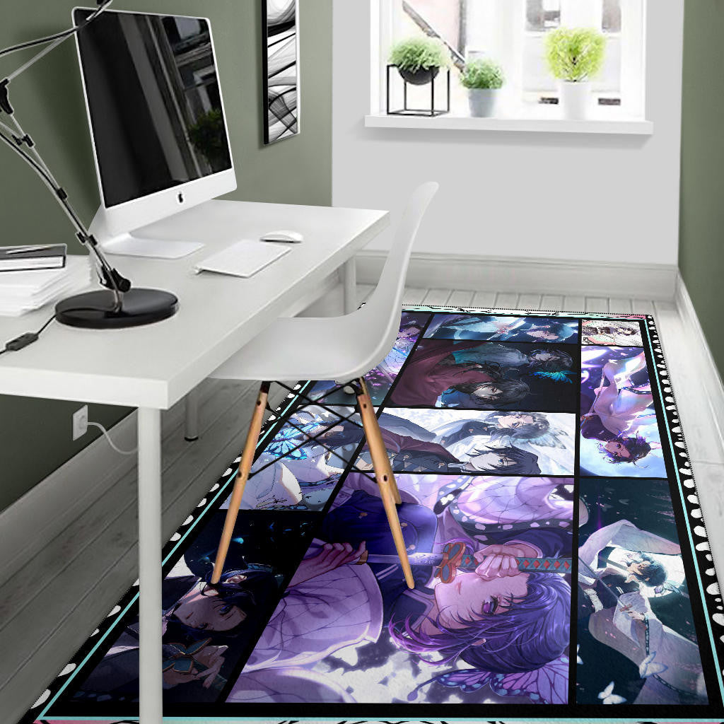 Shinobu Kochou Demon Slayer Area Rug Anime Home Decor Custom For Fans NA031604