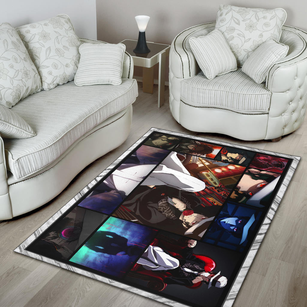 Muzan Kibutsuji Demon Slayer Area Rug Anime Home Decor Custom For Fans NA031602