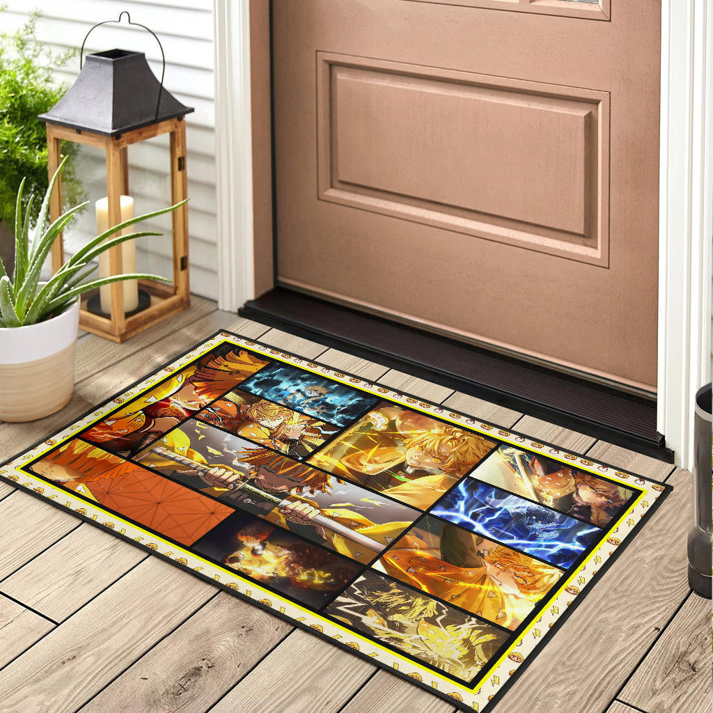 Zenitsu Agatsuma Demon Slayer Door Mat Anime Home Decor Custom For Fans NA031504