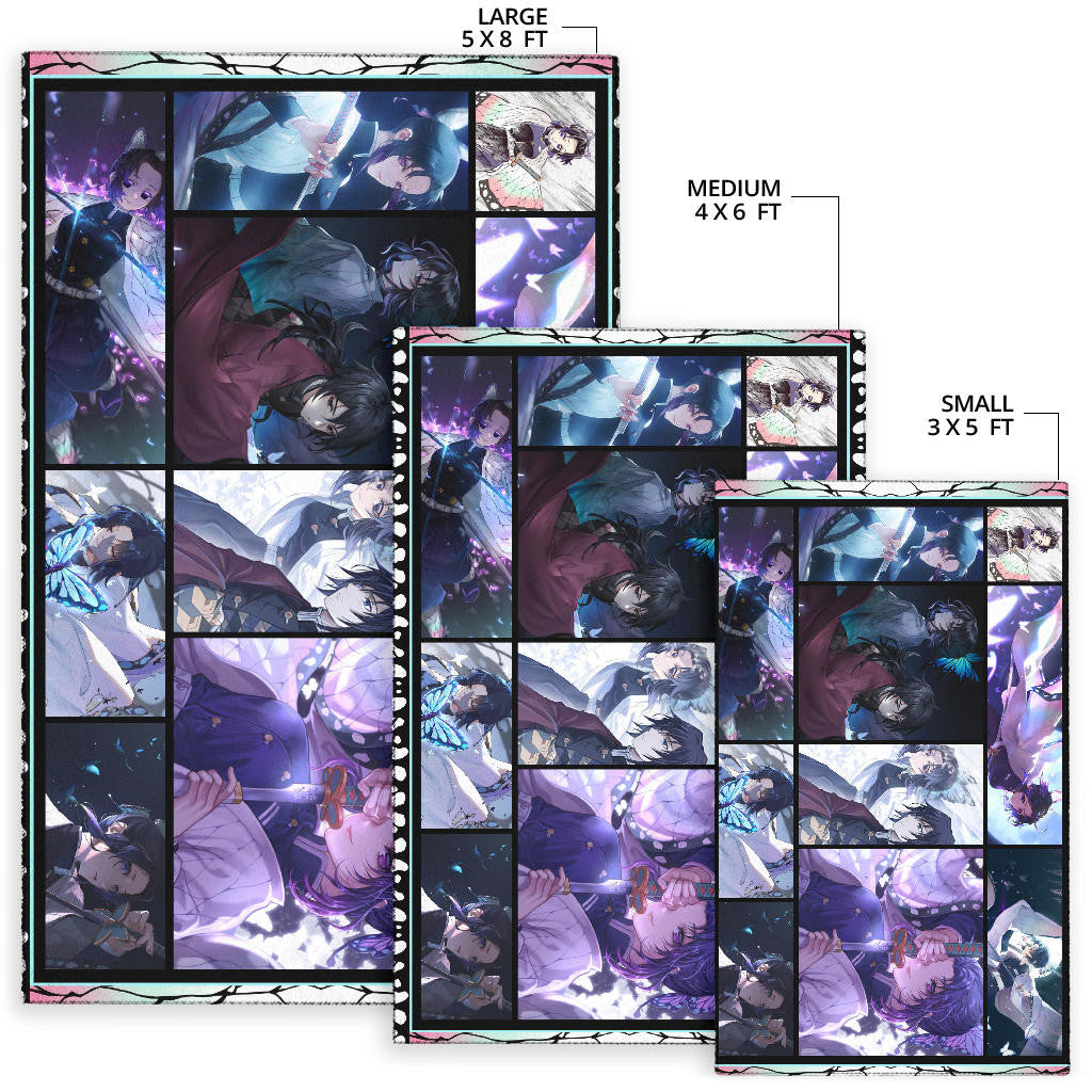 Shinobu Kochou Demon Slayer Area Rug Anime Home Decor Custom For Fans NA031604
