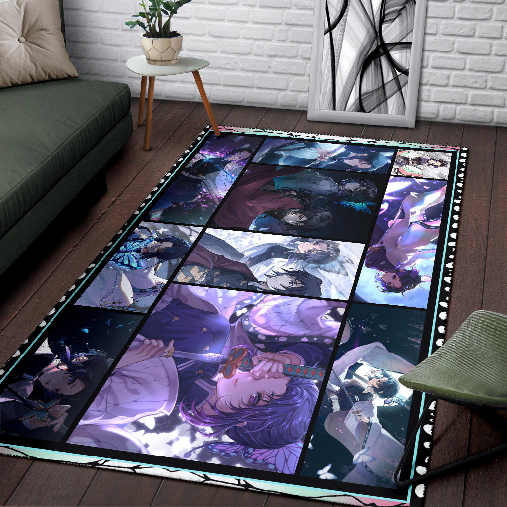 Shinobu Kochou Demon Slayer Area Rug Anime Home Decor Custom For Fans NA031604