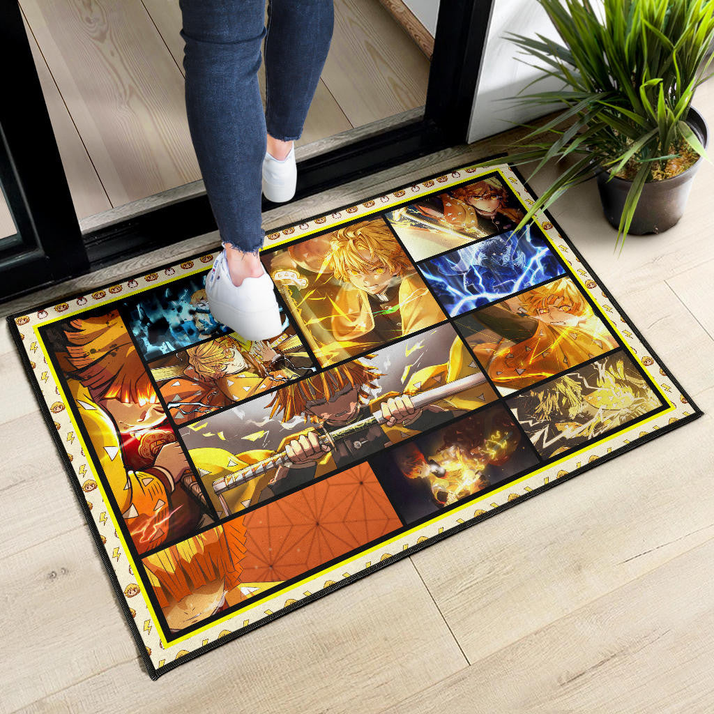 Zenitsu Agatsuma Demon Slayer Door Mat Anime Home Decor Custom For Fans NA031504