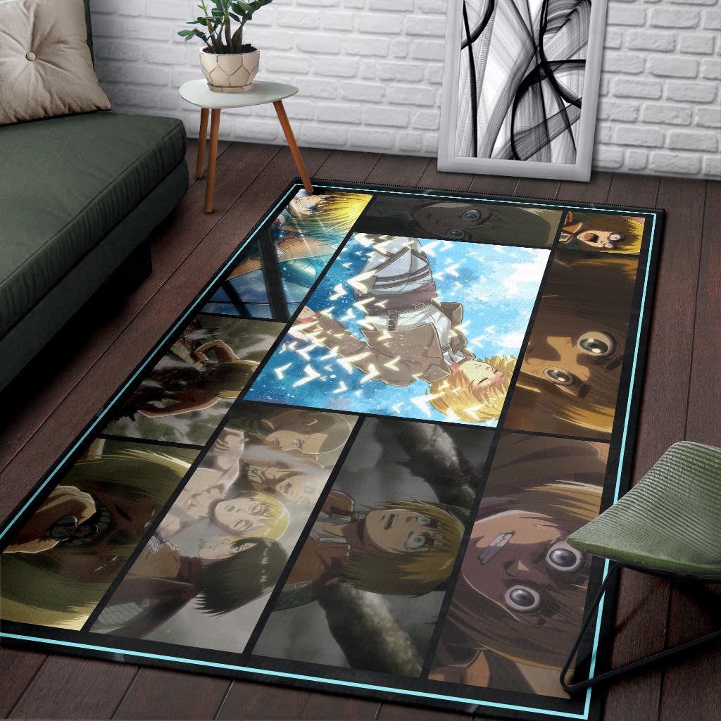 Armin Arlert Attack On Titan Area Rug Anime Home Decor Custom For Fans NA032102