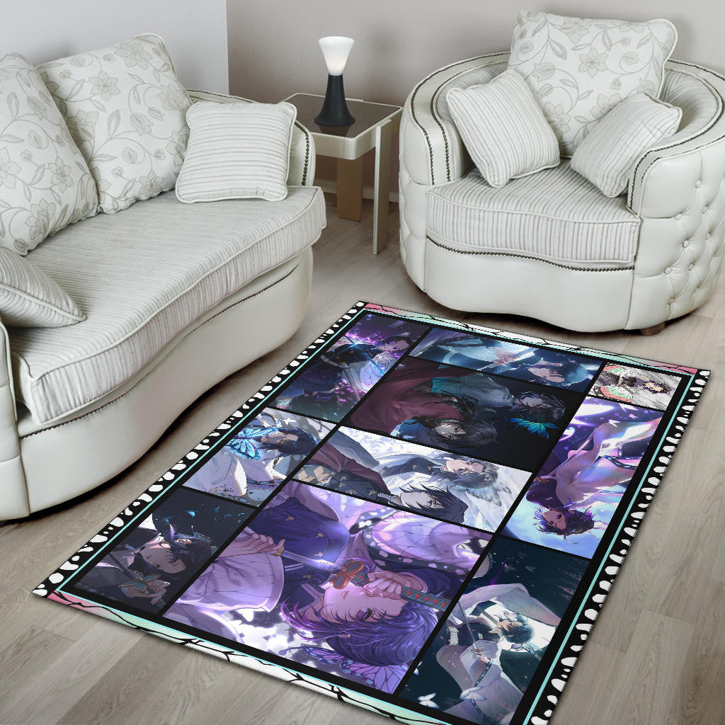 Shinobu Kochou Demon Slayer Area Rug Anime Home Decor Custom For Fans NA031604