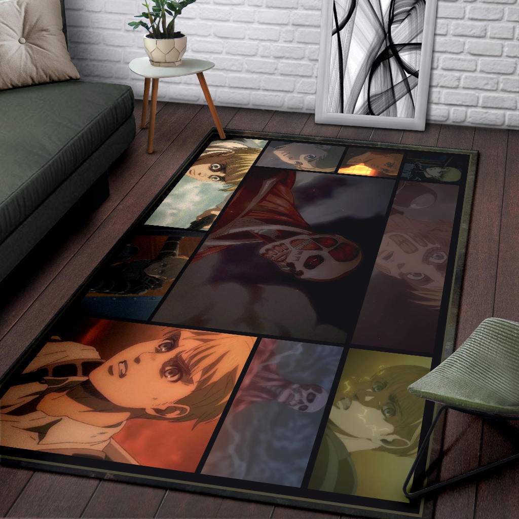 Armin Arlert Attack On Titan Area Rug Anime Home Decor Custom For Fans NA032101