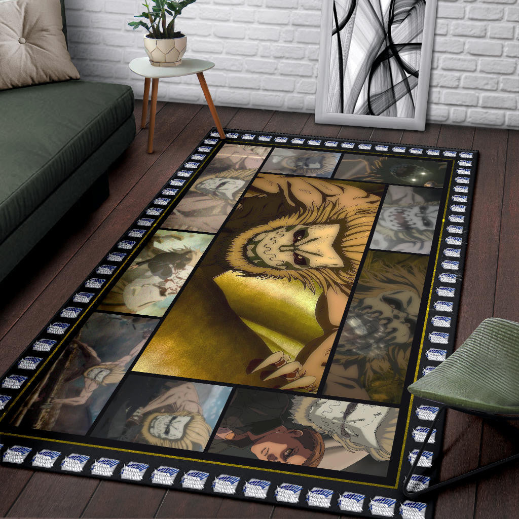 Jaw Titan Attack On Titan Area Rug Anime Home Decor Custom For Fans NA032801