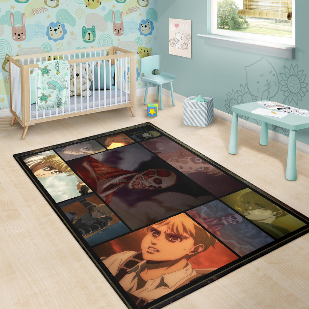 Armin Arlert Attack On Titan Area Rug Anime Home Decor Custom For Fans NA032101