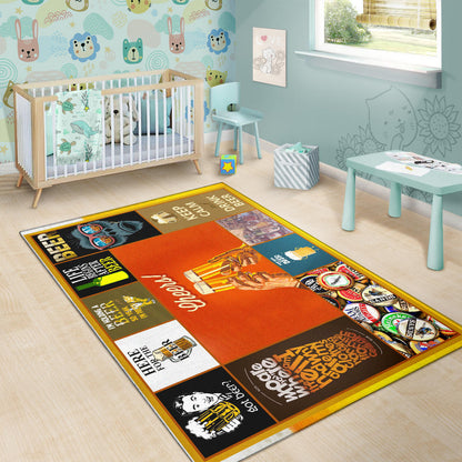 Drinking Beer Area Rug Hobby Home Decor Custom For Fans NT031802