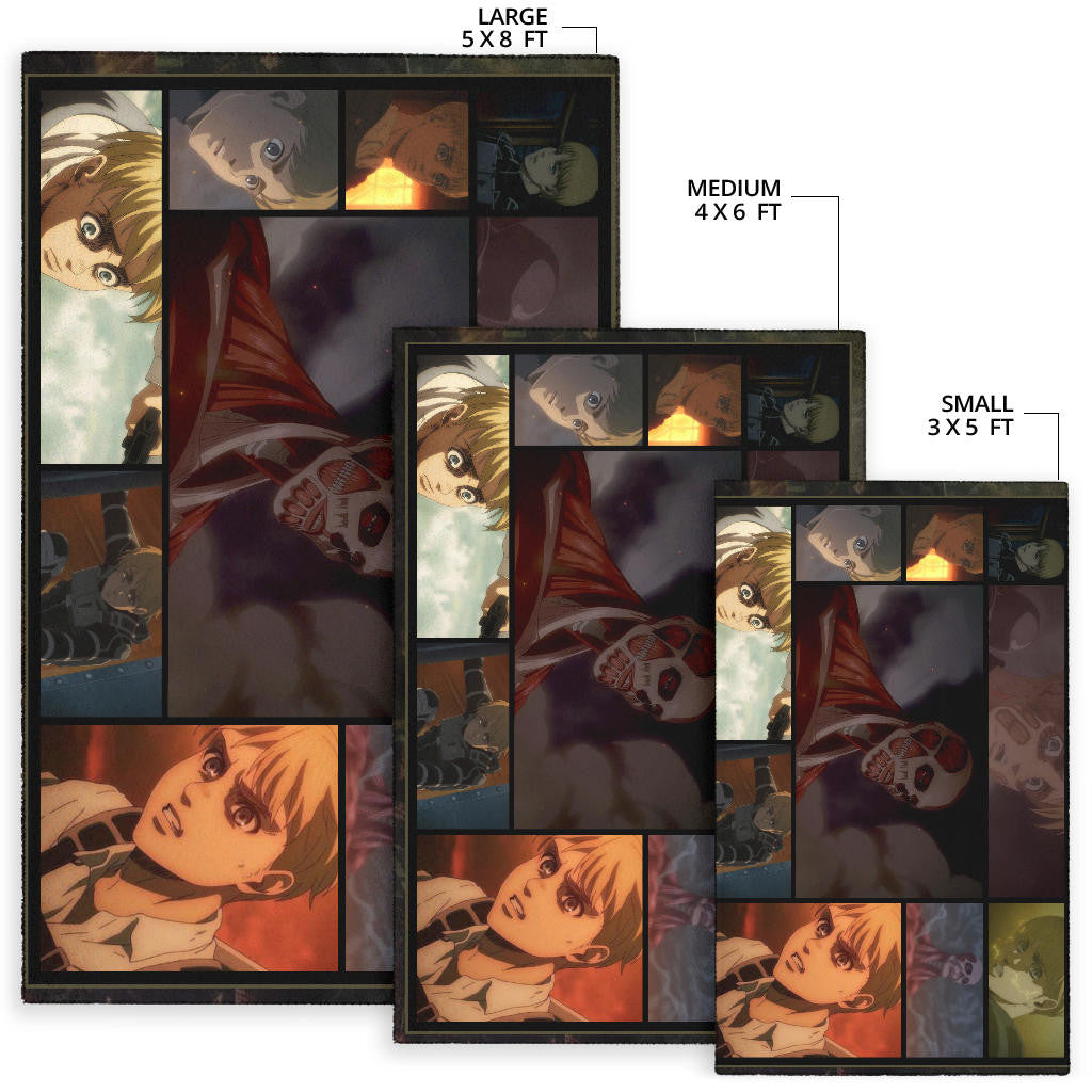 Armin Arlert Attack On Titan Area Rug Anime Home Decor Custom For Fans NA032101