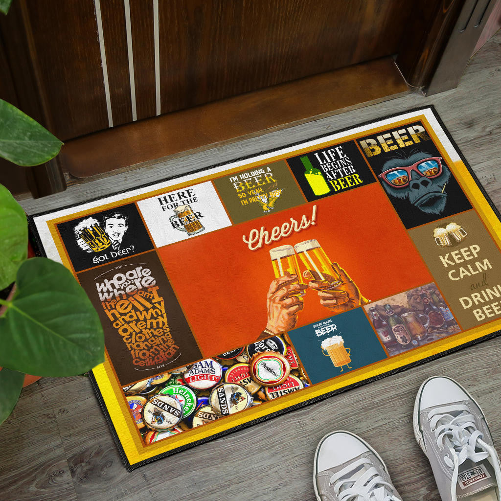 Drinking Beer Door Mat Hobby Home Decor Custom For Fans NT031802
