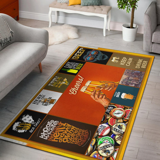 Drinking Beer Area Rug Hobby Home Decor Custom For Fans NT031802