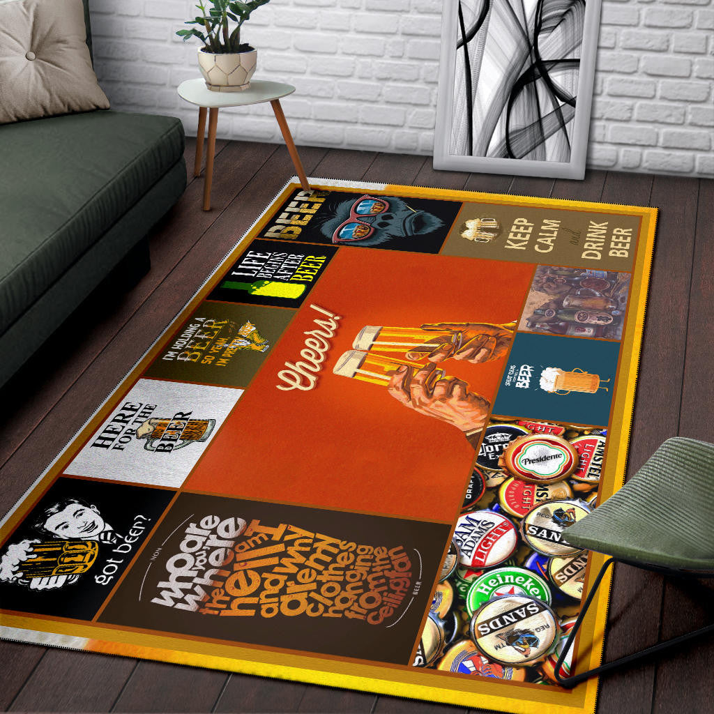 Drinking Beer Area Rug Hobby Home Decor Custom For Fans NT031802