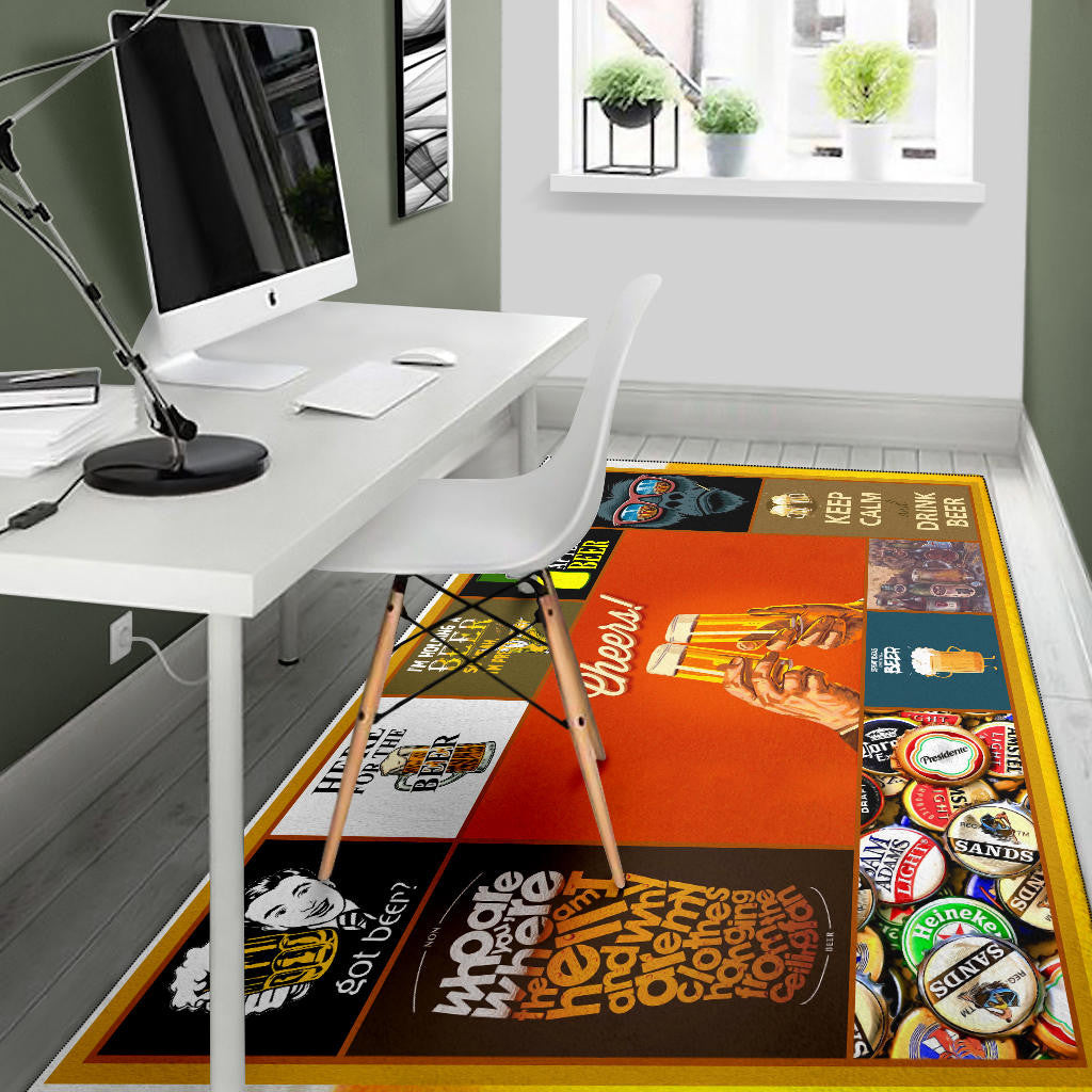 Drinking Beer Area Rug Hobby Home Decor Custom For Fans NT031802
