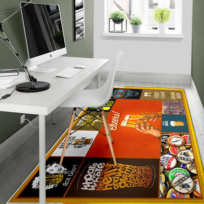 Drinking Beer Area Rug Hobby Home Decor Custom For Fans NT031802