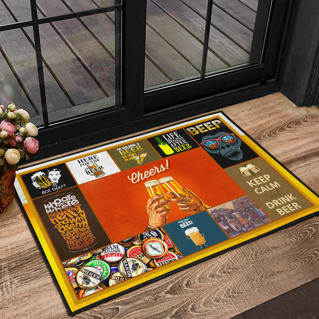 Drinking Beer Door Mat Hobby Home Decor Custom For Fans NT031802