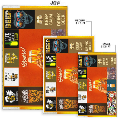 Drinking Beer Area Rug Hobby Home Decor Custom For Fans NT031802