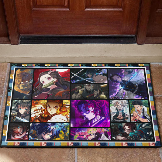 Powerful Characters Demon Slayer Door Mat Anime Home Decor Custom For Fans NA031502