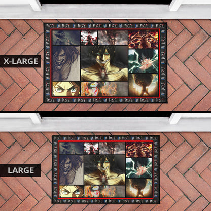Eren Yeager Attack On Titan Door Mat Anime Home Decor Custom For Fans NA031801