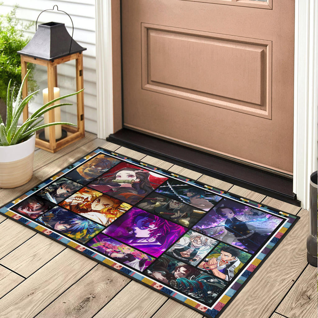 Powerful Characters Demon Slayer Door Mat Anime Home Decor Custom For Fans NA031502
