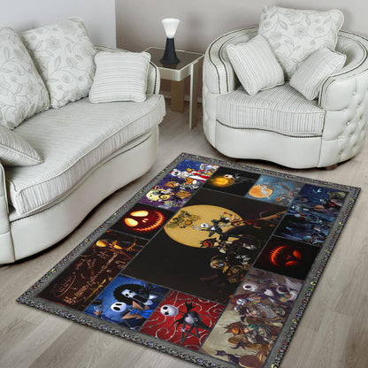 Characters In The Nightmare Before Christmas Area Rug Cartoon Home Decor Custom For Fans NT032502