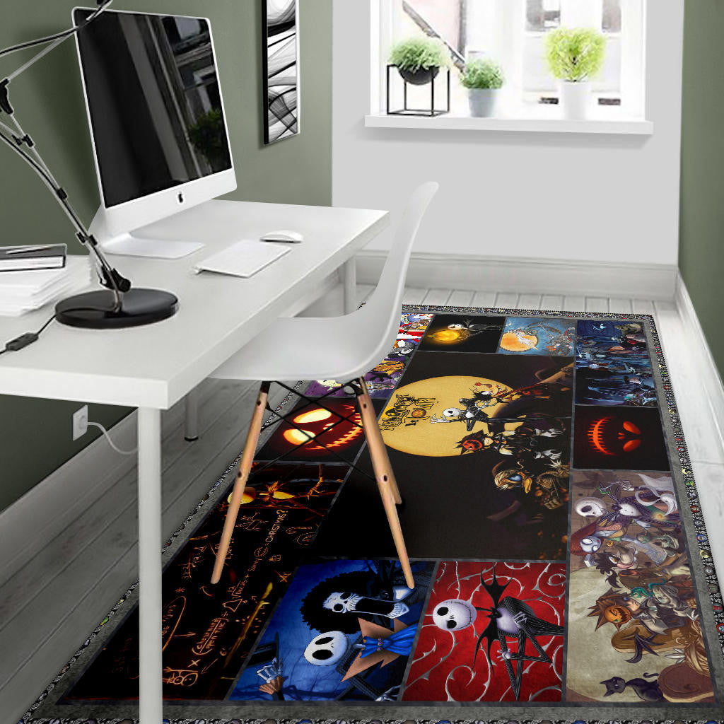 Characters In The Nightmare Before Christmas Area Rug Cartoon Home Decor Custom For Fans NT032502