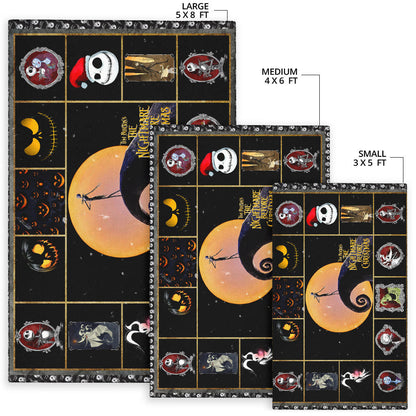 Characters In The Nightmare Before Christmas Area Rug Cartoon Home Decor Custom For Fans NT032802