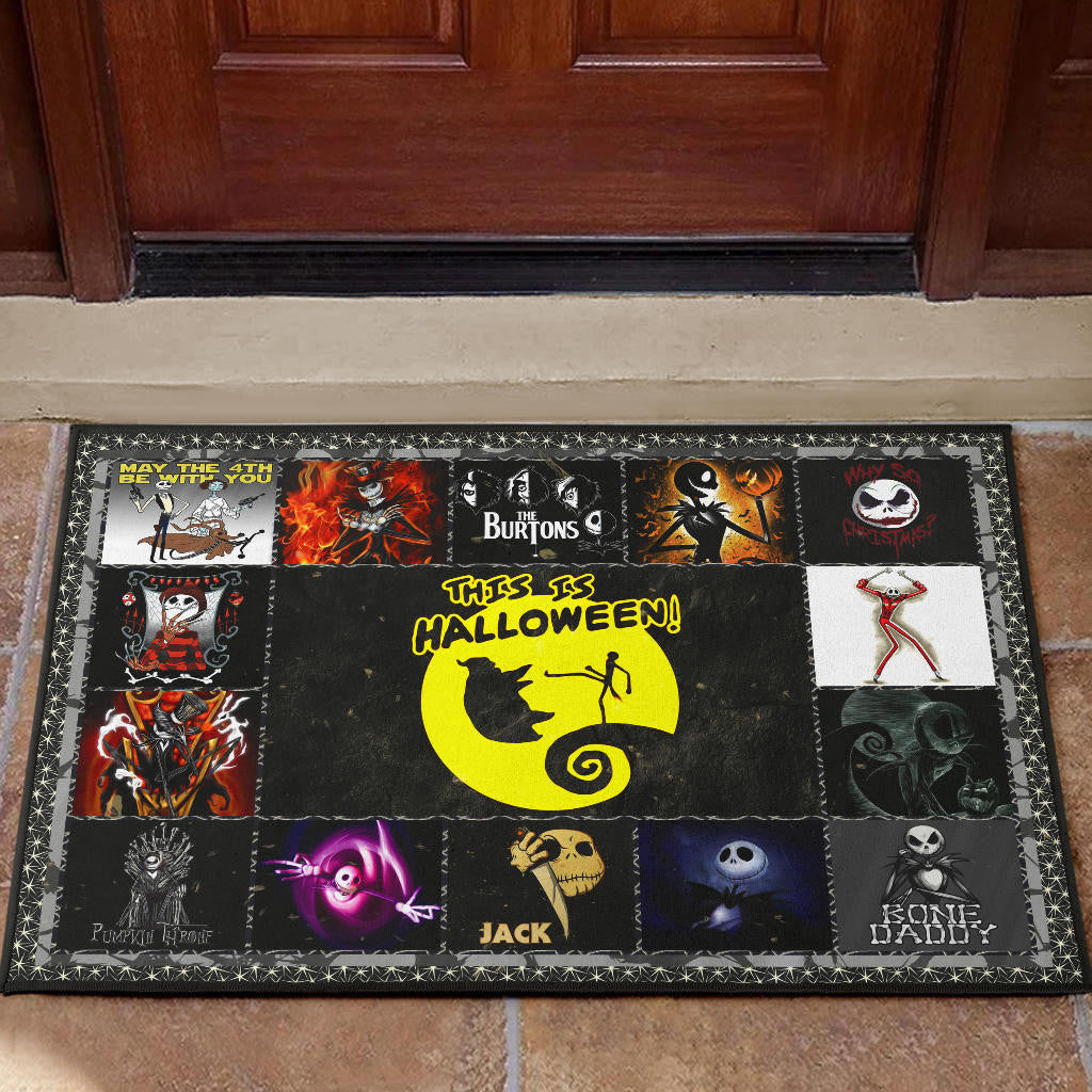 Jack Skellington The Nightmare Before Christmas Door Mat Cartoon Home Decor Custom For Fans NT032801