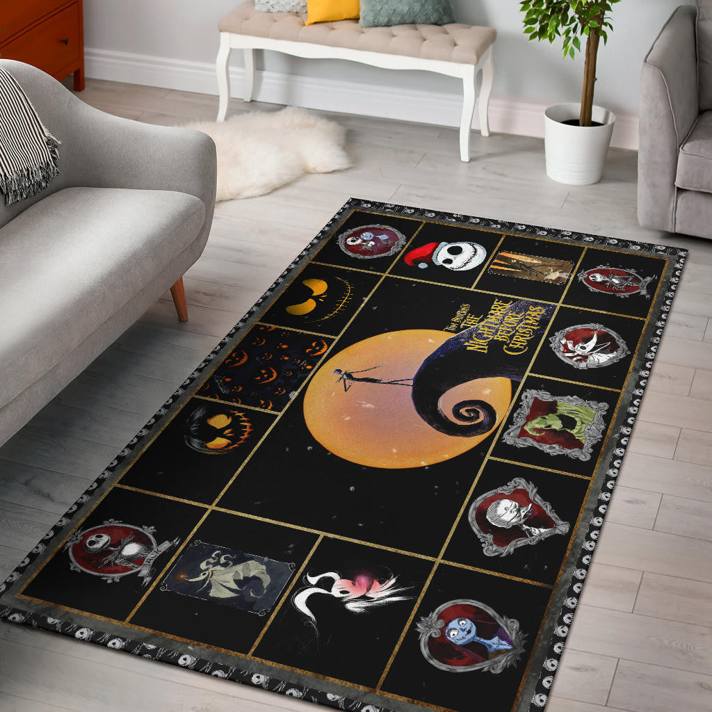 Characters In The Nightmare Before Christmas Area Rug Cartoon Home Decor Custom For Fans NT032802
