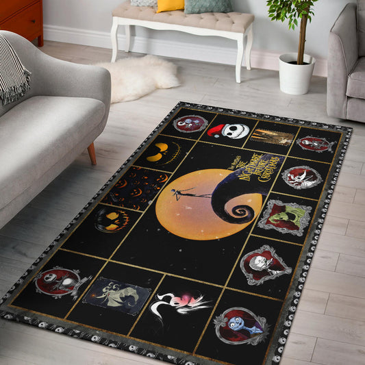Characters In The Nightmare Before Christmas Area Rug Cartoon Home Decor Custom For Fans NT032802