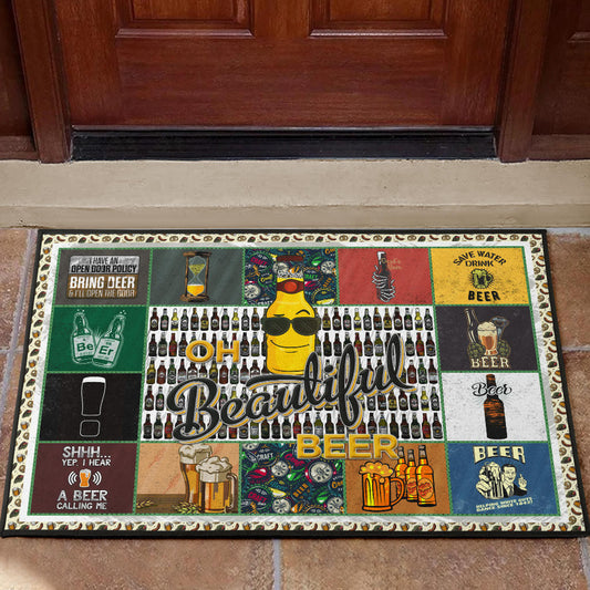 Drinking Beer Door Mat Hobby Home Decor Custom For Fans NT032402