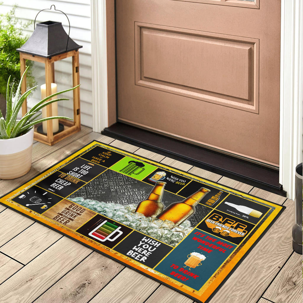 Cheers Drinking Beer Door Mat Hobby Home Decor Custom For Fans NT032202