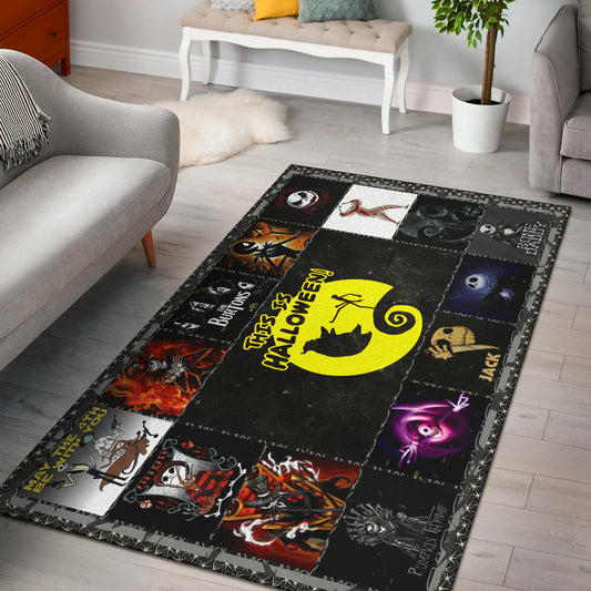 Jack Skellington The Nightmare Before Christmas Area Rug Cartoon Home Decor Custom For Fans NT032801