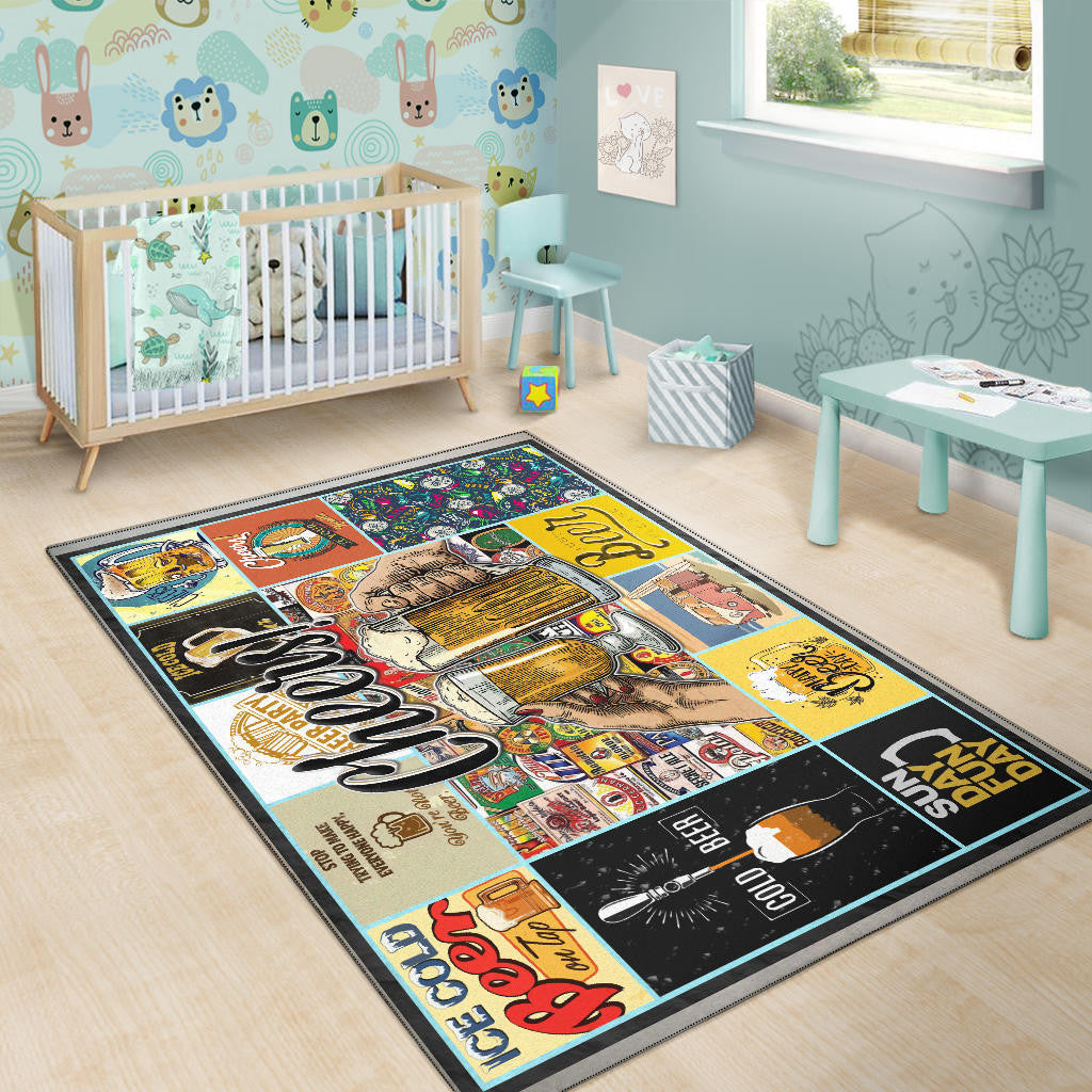 Cheers Drinking Beer Area Rug Hobby Home Decor Custom For Fans NT032201