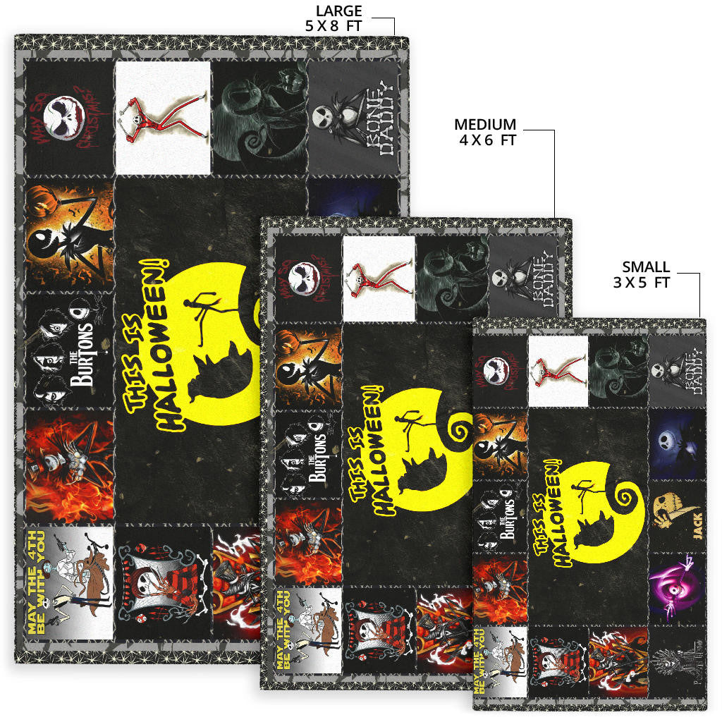 Jack Skellington The Nightmare Before Christmas Area Rug Cartoon Home Decor Custom For Fans NT032801