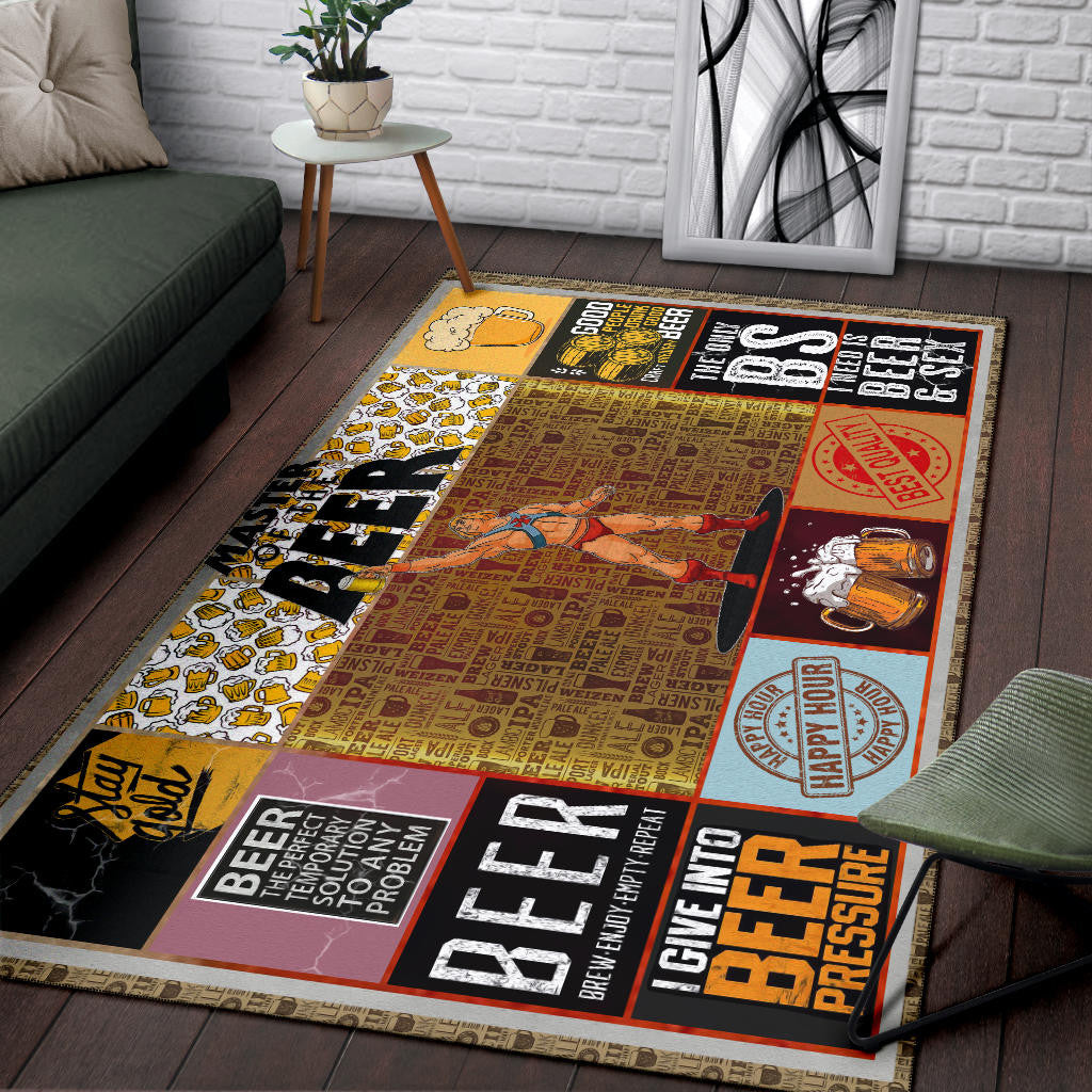 Drinking Craft Beer Area Rug Hobby Home Decor Custom For Fans NT032302
