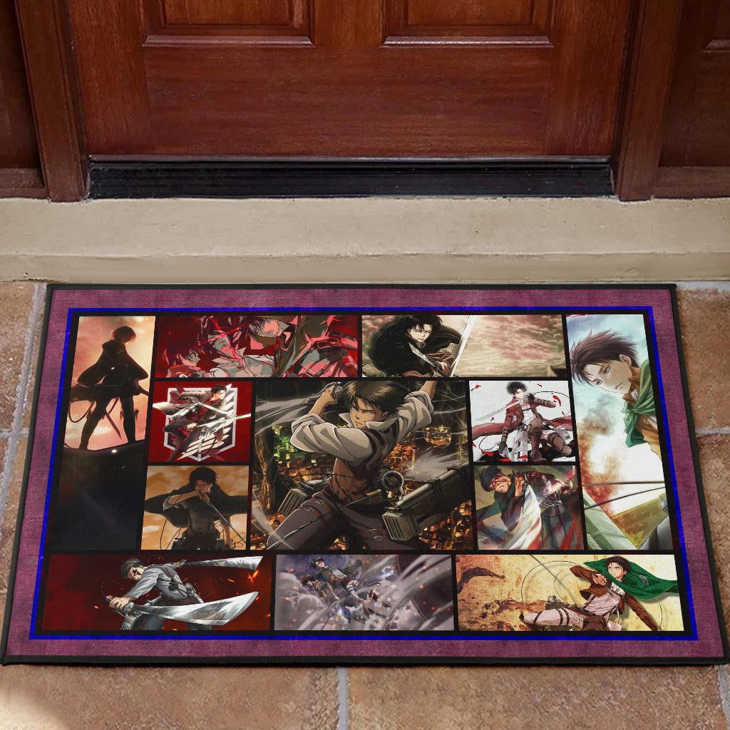 Levi Ackerman Attack On Titan Door Mat Anime Home Decor Custom For Fans NA033004