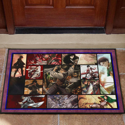 Levi Ackerman Attack On Titan Door Mat Anime Home Decor Custom For Fans NA033004