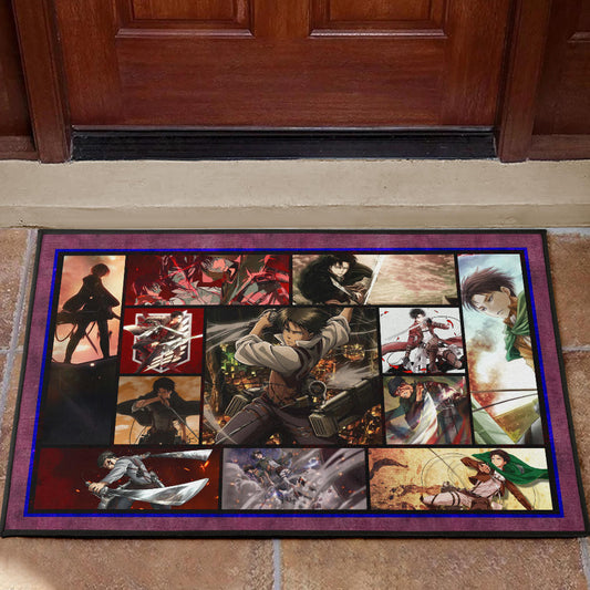 Levi Ackerman Attack On Titan Door Mat Anime Home Decor Custom For Fans NA033004