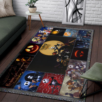 Characters In The Nightmare Before Christmas Area Rug Cartoon Home Decor Custom For Fans NT032502