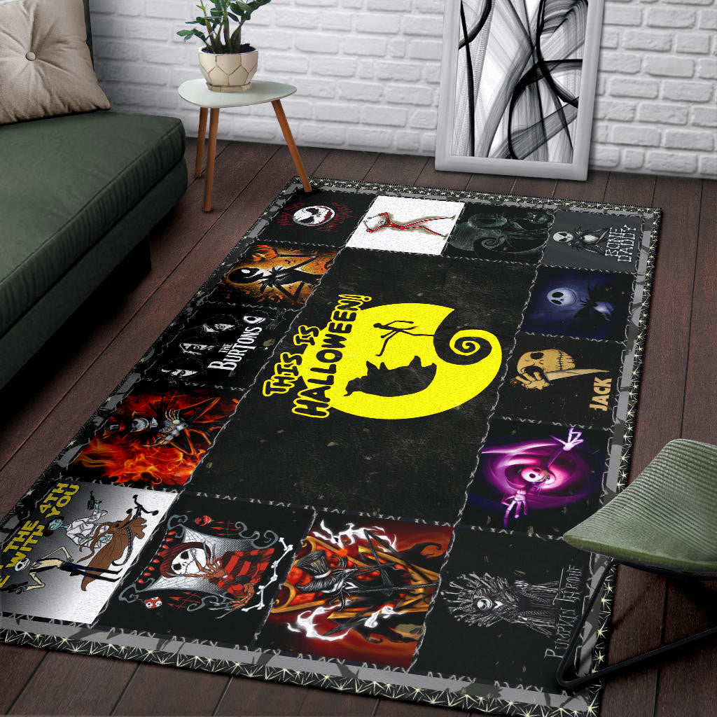 Jack Skellington The Nightmare Before Christmas Area Rug Cartoon Home Decor Custom For Fans NT032801