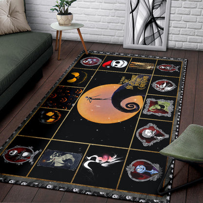 Characters In The Nightmare Before Christmas Area Rug Cartoon Home Decor Custom For Fans NT032802