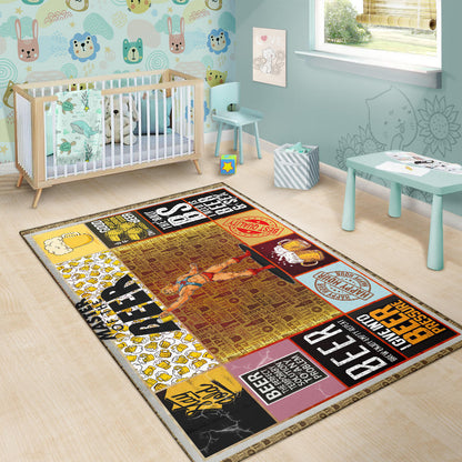 Drinking Craft Beer Area Rug Hobby Home Decor Custom For Fans NT032302