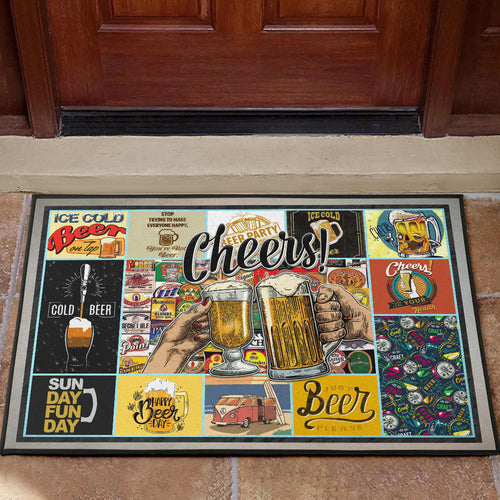 Cheers Drinking Beer Door Mat Hobby Home Decor Custom For Fans NT032201