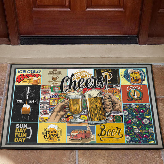 Cheers Drinking Beer Door Mat Hobby Home Decor Custom For Fans NT032201