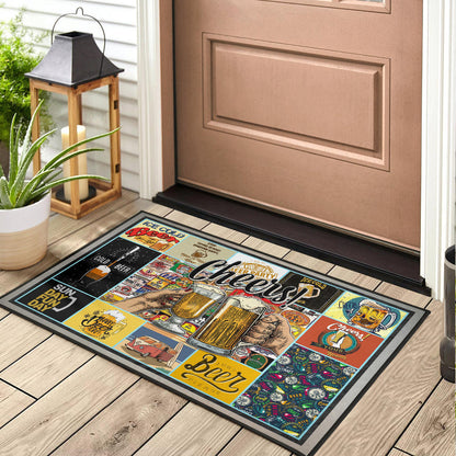 Cheers Drinking Beer Door Mat Hobby Home Decor Custom For Fans NT032201