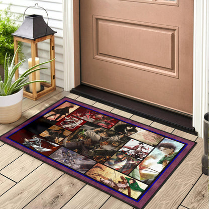 Levi Ackerman Attack On Titan Door Mat Anime Home Decor Custom For Fans NA033004